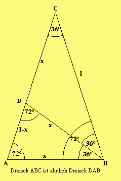 72°-72°-36°-Dreieck